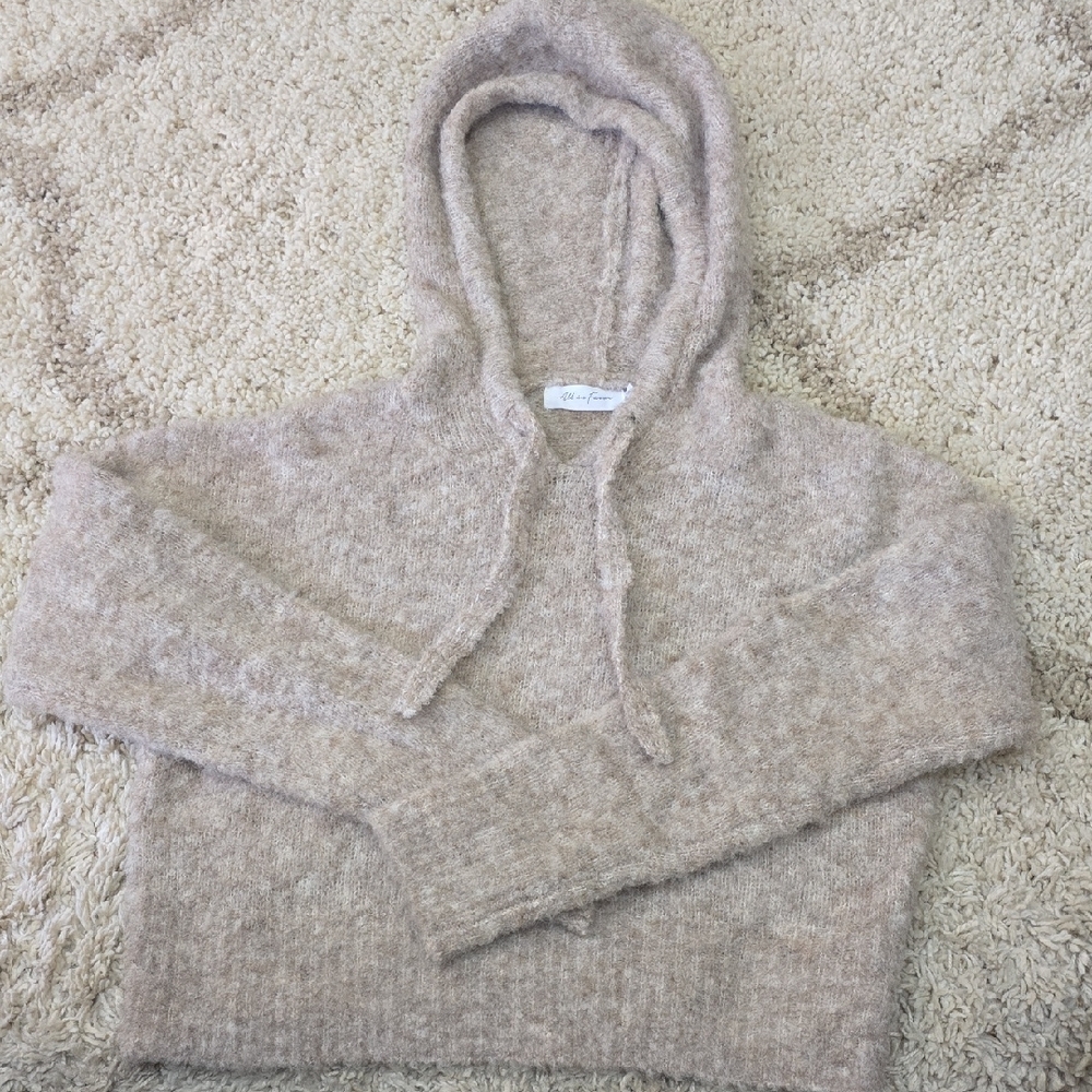 All in Favor Taupe Hooded Sweater